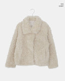 Piru Half Poodle Fluffy Fur Coat Jacket