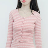 Morine Wave Cardigan + Skirt Set