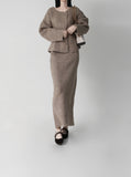 Low Button Cardigan Setup