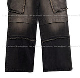 Vintage dekki washed cargo denim pants