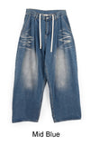 Loose cat-washed pocket denim pants