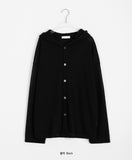 [unisex] Tatsuna Summer Knit Button Hood Cardigan