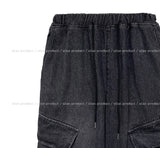 Flynn diagonal pocket denim cargo pants
