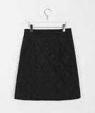 [BAONHAUS] Alle quilted padded wrap midi skirt