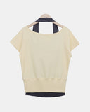 [Sleeveless + Short Sleeve Set] Zelda Halter Sleeveless Set
