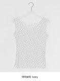 Uta Wavy Flower Punching Layered Sleeveless
