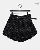 [Belt set] Toya Dot Pumpkin Balloon Short Pants
