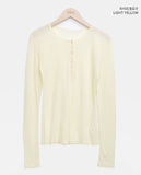Duric Button Henley Neck Tencel Long Sleeve T-shirt