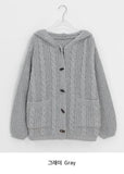 Hetlo Cable Hood Knit Cardigan