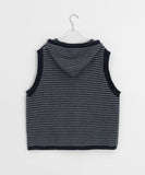 Deranki Stripe Over Hood Knit Vest