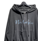 Stealth semi-crop pigment hoodie sweatshirt