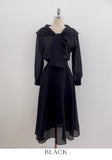 Hes Sailor Tie Flare Long One Piece