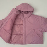 Matte Hood High-Neck Short Padding