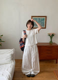 [BAONHAUS] Hyeongo Ribbed Crop Short Sleeve Tee