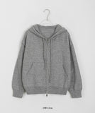 Kirenno Crop Two-Way Knit Hood Zip-Up