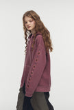[2-WAY] Chima Sleeve Pigment Hood Zip-up