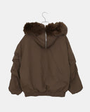 Coron Duffle Balloon Over Fur Hood Zip-up Padding