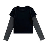 (Brushed) BEAR LAYERED SLEEVE T