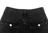 Swan Washing Denim Pocket Wide Pants