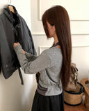 [Fake Layered /Wool] Dodge Color Matching Halter Sleeveless Strap Wrap Knit