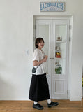Hoden Collar Frill Short Sleeve Blouse