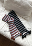 [BAONHAUS] Temdi Stripe Pom-Pom Muffler