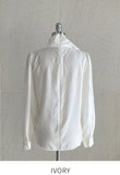 Cobolt Satin Tie Blouse