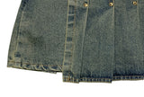 Qwerty Denim Pleated Mini Skirt