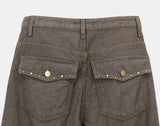Piin Stud Brushed Vintage Wide Pants