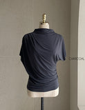 Evid Shirring Drape T-Blouse