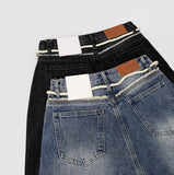 Side Surgery Point Hip Point Long Wide Denim Pants