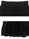 Crum Lace Banding Long Tiered Skirt