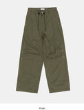 Work incision rivet nylon wide pants