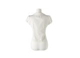 Eva Summer Cap Sleeve Lace Collar Blouse