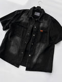 Patch Square Washing Denim Shirt