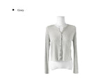 Kant Rib Long Sleeve Basic Cardigan