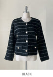 Erina Stripe Knit Jacket Cardigan