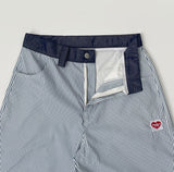Stripe Heart Embroidery Patch Avant Wide Fit Pants