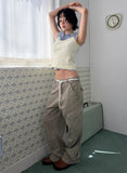 HERRINGBONE CARGO PANTS