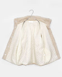 [Quilted lining] Nemin midi high neck fur jacket