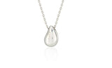 Champagne Full Moon Silver Mary Bowl Necklace
