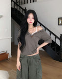 Taysi Roll-up Three Quarter T-shirt