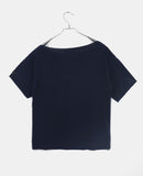 Rune Boatneck One Off-Shoulder Printed Short Sleeve T-Shirt