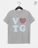 BTU Vintage Heart Check Patch Short Sleeve T-Shirt