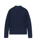 TWO TONE ZIP UP CARDIGAN