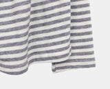 Bree Stripe Shirring Long Sleeve T-Shirt