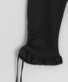 Liline Ribbon Shirring Capri Leggings Pants