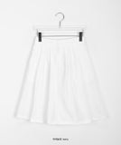 Lanta pin tuck banding midi skirt
