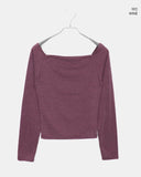 Leza Striped Off-Shoulder Long-Sleeve T-Shirt