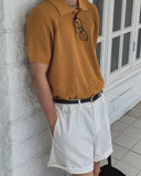 Cornell Waffle Collar Short Sleeve Knit